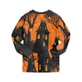 thumbnail image 6 of Kakishop Halloween Girls' Tight Fit Long Sleeve Top and Pants Pajama Set, 2-Piece (Black,3-4 Years), 6 of 9
