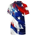 thumbnail image 7 of Simua Button Dowm Pajamas for Women, Women's Independence Day Print Short Sleeve Lapel Shirts with Shorts Summer Soft Home Wear Set, Size S-XXL, 7 of 7