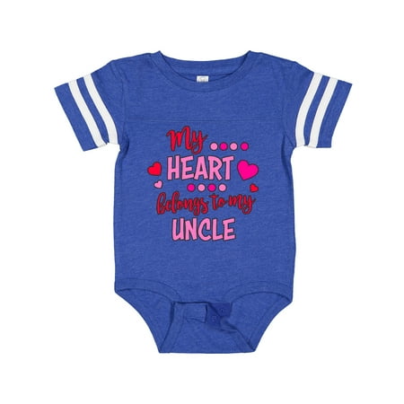 

Inktastic My Heart Belongs to My Uncle Gift Baby Boy or Baby Girl Bodysuit