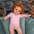 thumbnail image 4 of Muñeca Reborn Ardol 26 Realistic Baby con pelo rizado y mono rosa, 4 of 5