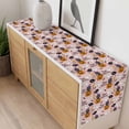thumbnail image 4 of Pink Halloween Table Runner - 72 Inch Long, Kitchen Dining Table Runner Dresser Scarves, Pumpkins Cat Ghost Black Bat Farmhouse Decor for Coffee Tables Wedding Party Banquet, 4 of 8