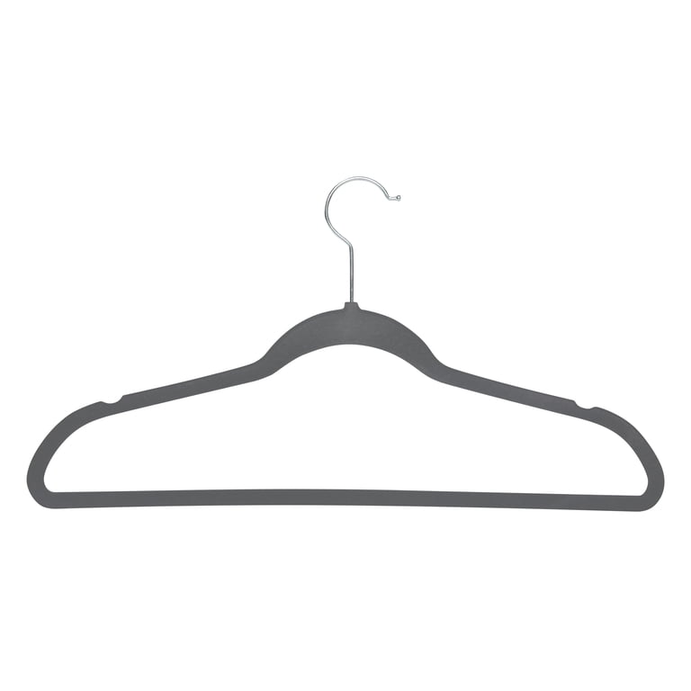 Simplify 100-Pack Slim Velvet Suit Hangers, Gray photo 3