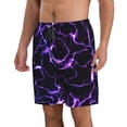 thumbnail image 2 of Kdxio Galaxy Lightning Pattern Mens Casual Shorts - Drawstring Summer Beach Sports Shorts for Men, 2 of 5