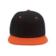 thumbnail image 2 of Top Headwear Flat Bill Adjustable Snapback Cap - Black/Orange, 2 of 2