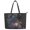 Bird and Rose Pattern, variant on Uourmeti Sunflower Saddle Handbag, PU Leather Tote Bag for Work, Large Capacity Casual Curved Handbag