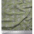 thumbnail image 1 of Soimoi Polyester Crepe Fabric Floral & Paisley Block Print Fabric by The Yard 52 Inch Wide, 1 of 3