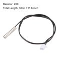 thumbnail image 2 of Unique Bargains 5pcs 20K Temperature Sensor Probe Stainless Steel NTC Thermal Sensor Probe 30cm Digital Thermometer Extension Cable, 2 of 4