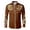 Brown, variant on Mens Polo Print Long Sleeve Retro Western Cowboy Mens Clothing,Brown,3XL