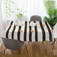 thumbnail image 3 of Yayeee Tablecloths 54" x 54" Rectangle Wrinkle Resistant Party Table Cover, Black Abstract Stripes, 3 of 8