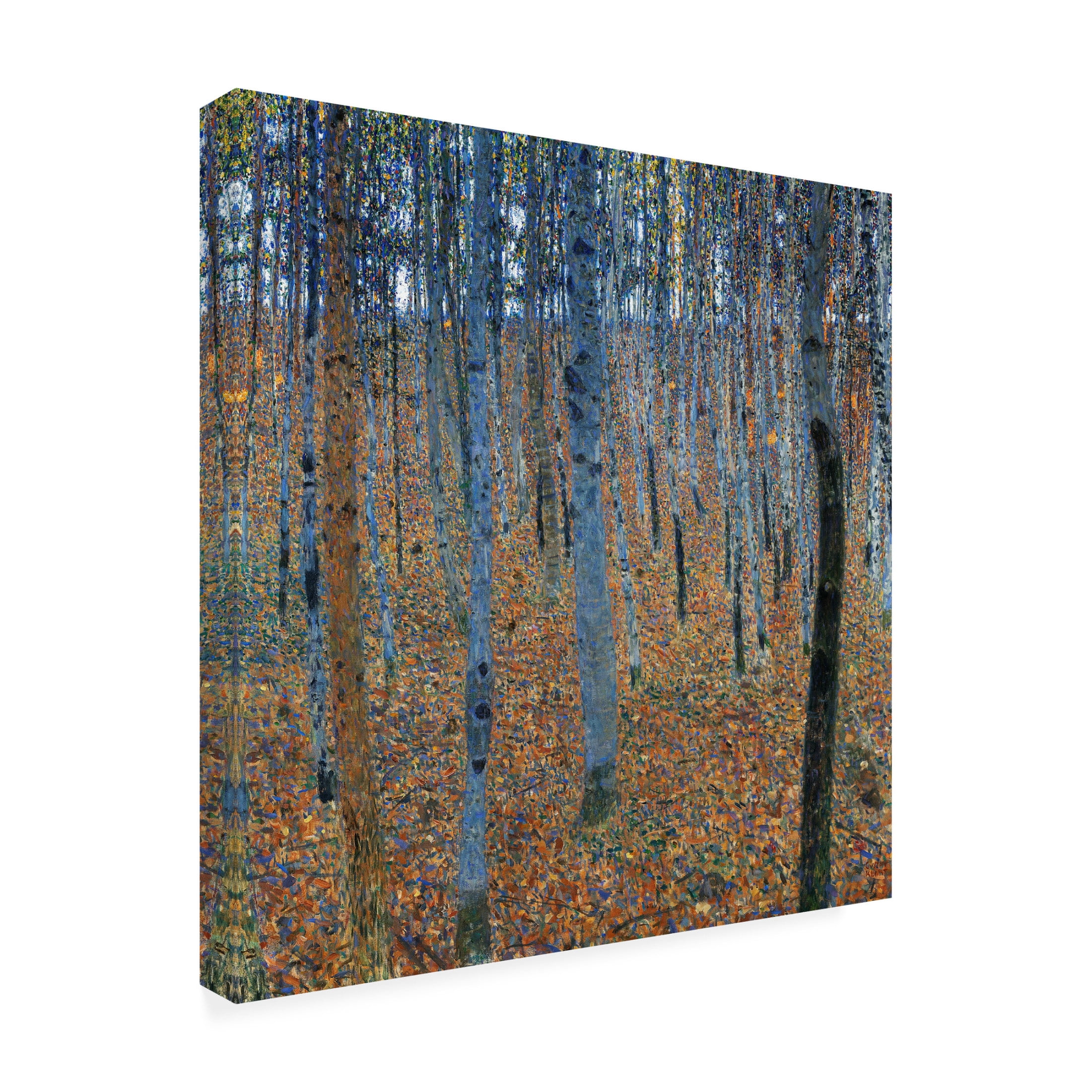 Canvas Wall Art - Pictufy 'Beech Grove I 1902' Wall Art for Living Room, Bedroom, or Office Décor by Trademark Fine Art - 35 x 35 Inches