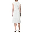thumbnail image 3 of INSPIRE CHIC Women's Sleeveless Pleated Dress Tie Waist Casual Office A-Line Dresses S White, 3 of 5