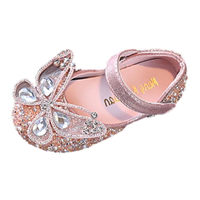 Xuewenshw Fashion Spring And Summer Children Dance Shoes Girls Dress Performance Shoes Rhinestone Pearl Sequin Bow Hook Loop Booties Girls Size 12