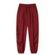 thumbnail image 4 of Pantalones largos para hombre, de color liso, holgados, informales, con bolsillos, funcionales, con cordón, de trabajo, de poliéster., 4 of 8