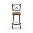 Mainstays 24" Bronze Swivel Bar Stool, Tan Microfiber Seat