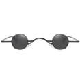 thumbnail image 3 of Gafas De Sol Rock Punk Glass Estilo Vintage Lente Redonda A Prueba De Sol Unisex Círculo Pequeño Hippie Accesorios Anti-Uv Gafas De Sol Al Aire Libre Oro Negro seitruly AP006383-04, 3 of 6
