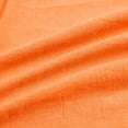 thumbnail image 5 of Only Moment Lightweight Soft Casual Shirts for Women 3/4 Sleeve V Neck Ruffle Sleeves Cotton and Linen Casual Loose Long Sleeve Solid Lapel Long Blouses Tops with Pockets Orange,S, 5 of 9