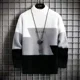 thumbnail image 4 of Suéteres de punto para hombre, jersey de manga larga con colores contrastantes, jerséis gruesos de estilo coreano para hombre, prendas de punto para otoño e invierno, 4 of 5
