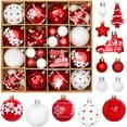 thumbnail image 4 of 42 Pcs Christmas Ornaments Various Styles of Xmas Ball Ornament for Holiday Hanging Xmas Tree Decor for Indoor Decorations Red Christmas Tree Ornaments, 4 of 6