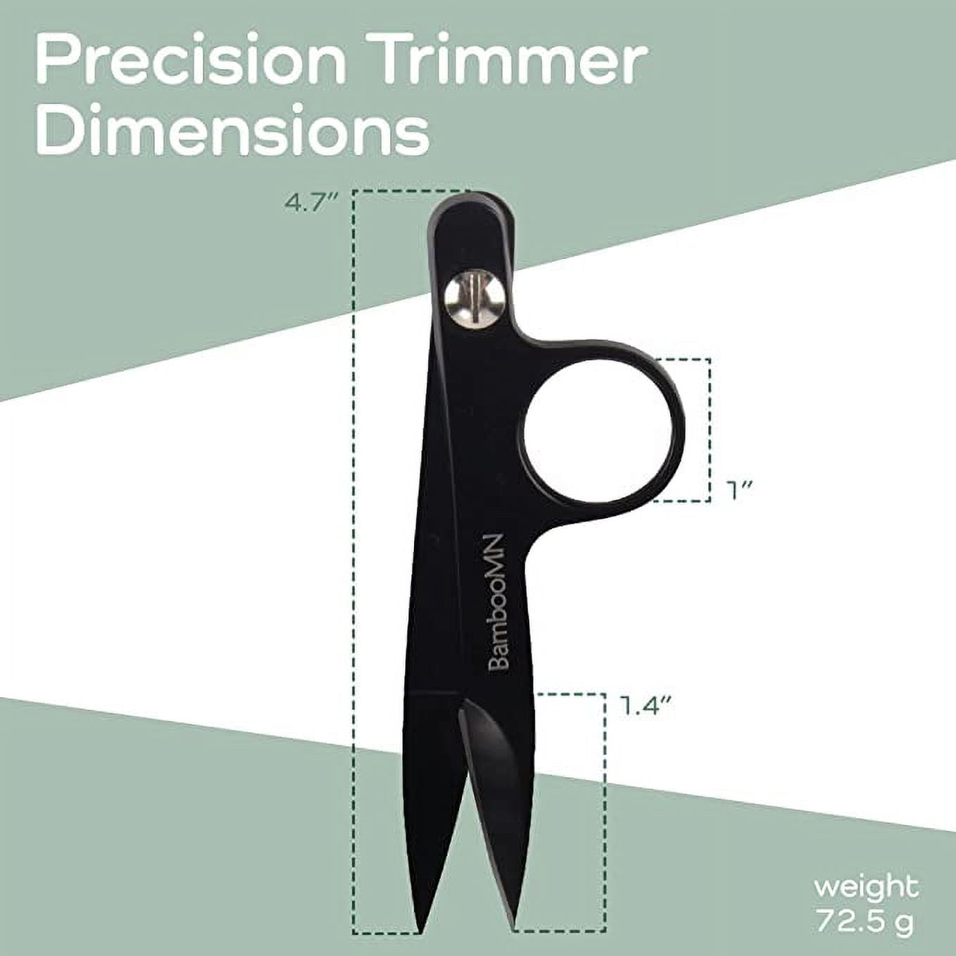 JubileeYarn Professional Multi-Purpose Titanium Precision Trimmer - Black - 1 Pair