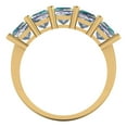 thumbnail image 5 of 2.5 ctw Wedding Band for Women - 18K Yellow Gold Blue Moissanite Stackable Eternity Ring, 5 of 6