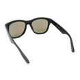 thumbnail image 4 of Mens Kush Color Mirror Lens Round Horn Rim Sport Plastic Sunglasses Matte Black - Fuchsia Mirror, 4 of 4