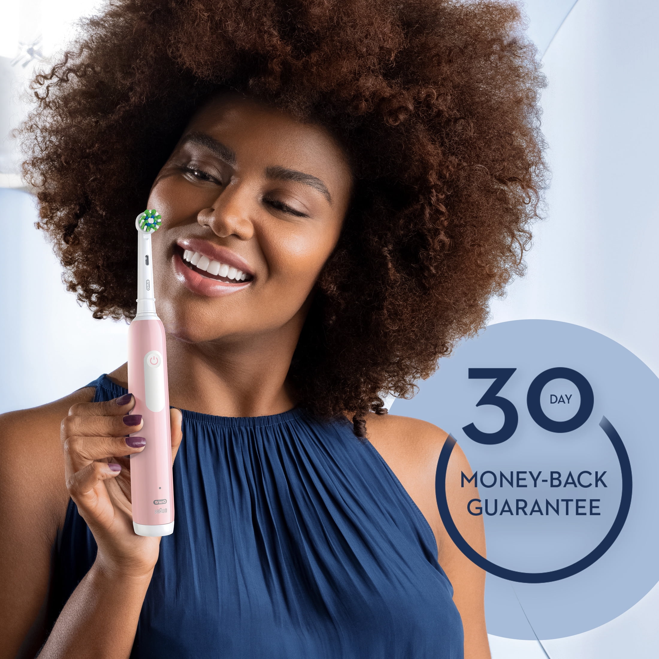 Oral-B Toothbrush, Pro 1000 Rechargeable Electric Toothbrush, Pink, 1 Count, Adults and Children 3+