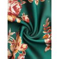 thumbnail image 6 of DARING DIVA Women's Silk Short Sleeves Floral Satin Pajama Sets S Green Orange, 6 of 7