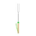 thumbnail image 2 of 12 Pcs Roasting Sticks Telescoping Sticks Skewers With Wooden Handle For Bbq Hot Dog Fire Camping Cookware,1*Bbq Fork With Hanging Rope Clearance, 2 of 9