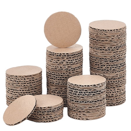 Corrugated Cardboard Sheets Pads for DIY Crafts Model Building Flat Round Tan 50x3mm DIY