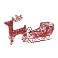 thumbnail image 2 of Adornos de trineo de alce, manualidades, accesorios para fotos, trineo de renos de Navidad pequeño portátil para el hogar, dormitorio, adorno de Rojo, 2 of 8