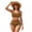 African Kente Cloth Inspired Geometric Pattern, variant on Women's High Waisted Halter Bikini Set Monochrome American Flag Print with Drawstring Sides - Trendy Beach & Pool Swimwear