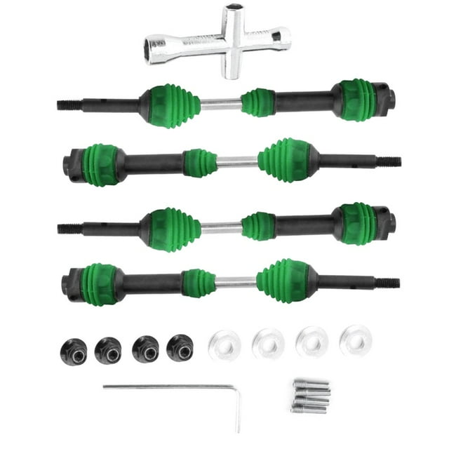 CHUANK 1/10 RC Car Front & Rear Drive Shafts Kits Upgrade Parts for TRAXXAS Hoss/Rustler/Slash/Stampede 4X4 2wd 1/10