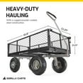 thumbnail image 4 of Gorilla Carts Steel Utility Cart Heavy-Duty Wagon - 4 Cu Ft, 800 lb, Black — Residential Use, Standard Application, 4 of 8