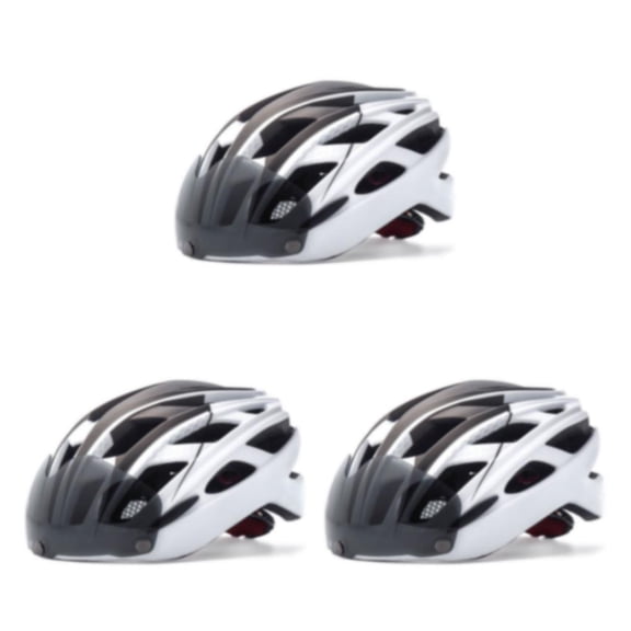 Casco de ciclismo ajustable Toystoory para mujeres adultas Blanco y Gris