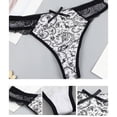 thumbnail image 4 of lulshou Womens Underwear Low Waist Cotton Lace Thong Sexy Solid Color Soft Breathable Underwear, White, L, 4 of 7
