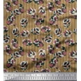 thumbnail image 1 of Soimoi Japan Crepe Satin Fabric Stripe & Floral Artistic Print Fabric by the Yard 42 Inch Wide, 1 of 3