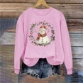 thumbnail image 6 of Hilzaten Womens Tops Hoodie Long Sleeve Casual Pullover Loosse Womens Print Sweatshirts, 6 of 7