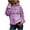 Purple, variant on Brilliant Cyber/Monday Pink Womens Winter Ladies Long-Sleeved Pullover Print Round Neck Hooded Sweatshirt