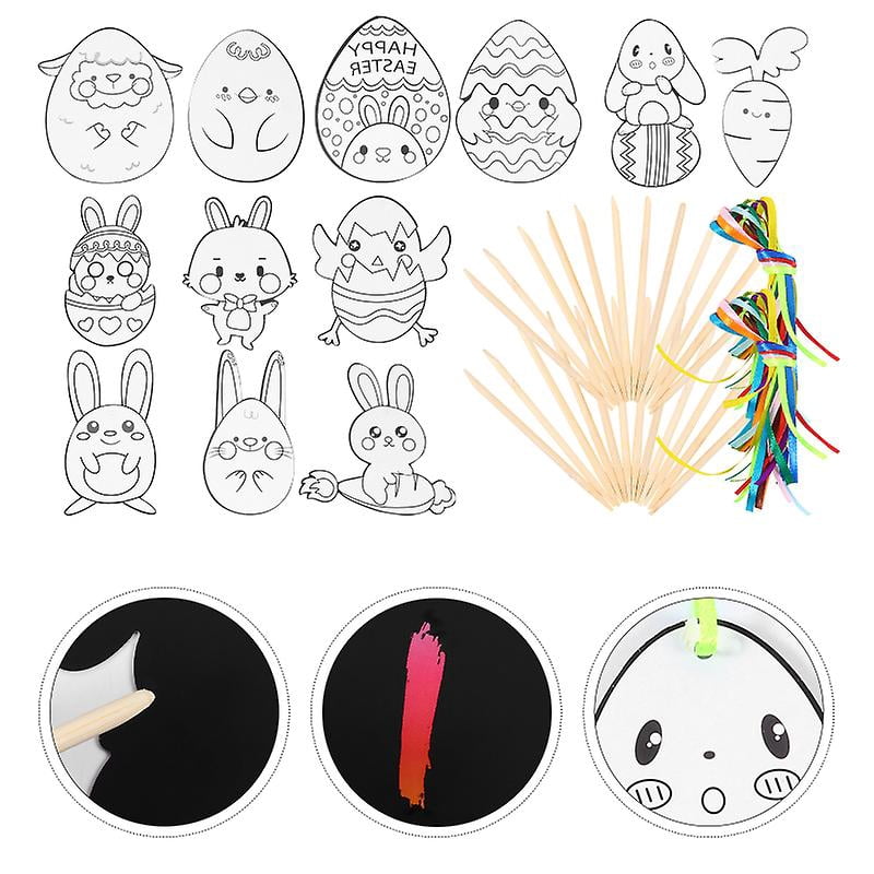 72pcs Easter Scratch Paper