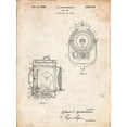 thumbnail image 2 of Borders, Cole 19x24 White Modern Wood Framed Museum Art Print Titled - PP1123-Vintage Parchment Vintage Movie Set Light Patent Poster, 2 of 4