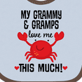 thumbnail image 4 of Inktastic Grammy and Gramps Love Me Grandson Grandchild Boys or Girls Baby Bib, 4 of 4