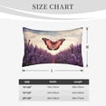 thumbnail image 4 of Naloa Butterfly Over Lavender Pillowcase, Throw Pillowcase, Wrinkle-Free, Stain-Resistant with Hidden Zipper for Bedroom Sofa-16"x24", 4 of 6