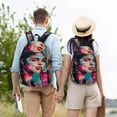 thumbnail image 4 of Naloa Vibrant Street Art Portrait Print Durable Canvas College Rucksack,Laptop Excursion Backpack,Travel Notebook School Backpack,Bookbag For Men Women, 4 of 5