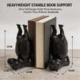 thumbnail image 4 of WWV Fun Acrobatic Hippo Bookends Set Heavy Duty Resin 10 Inch Tall Modern Sculptural Holder for Shelves Desk Home Office Decor Gift Surprise Gift for Family Friends 1 Pair, 4 of 7