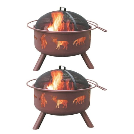 Landmann Big Sky Wildlife Pattern Outdoor Fire Pit W Cooking