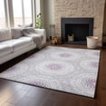 thumbnail image 6 of Addison Rugs Mayfield Washable Transitional Circles Lilac Rectangle Rug, 9' x 12', 6 of 6