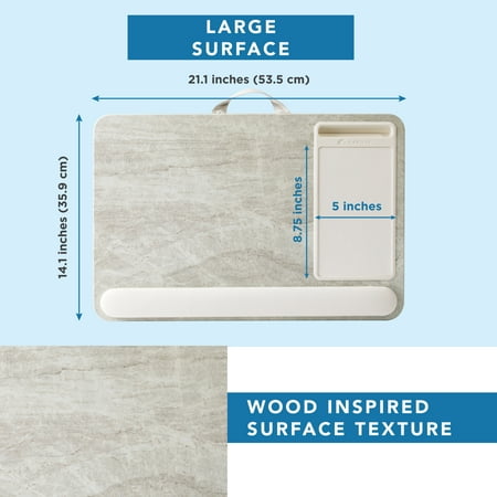 LapGear - Home Office Pro Lap Desk (Fits up to 15" Laptop) - Taj Mahal Marble