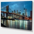 thumbnail image 2 of Designart 'Brooklyn Bridge and Skyscrapers ' Cityscape Canvas Print, 2 of 3