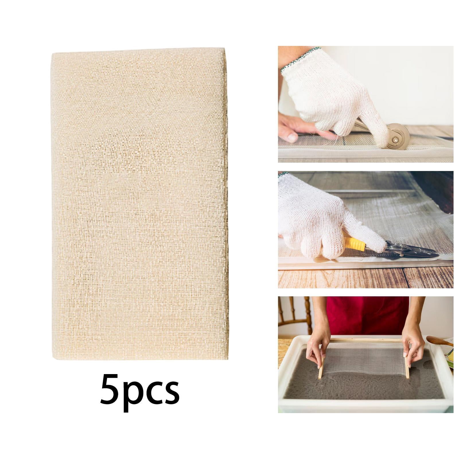 Milageto 5 Pieces Book Binding Cloth Kit Bookbinding Fabrics Easy to Use Material Kit for 90x100cm