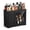 Black, variant on Cologne Organizer for Men, 5 Tier Large Capacity perfume organizer, Wooden Dustproof Perfumes Stand with 4 Drawers Storage,Black,White